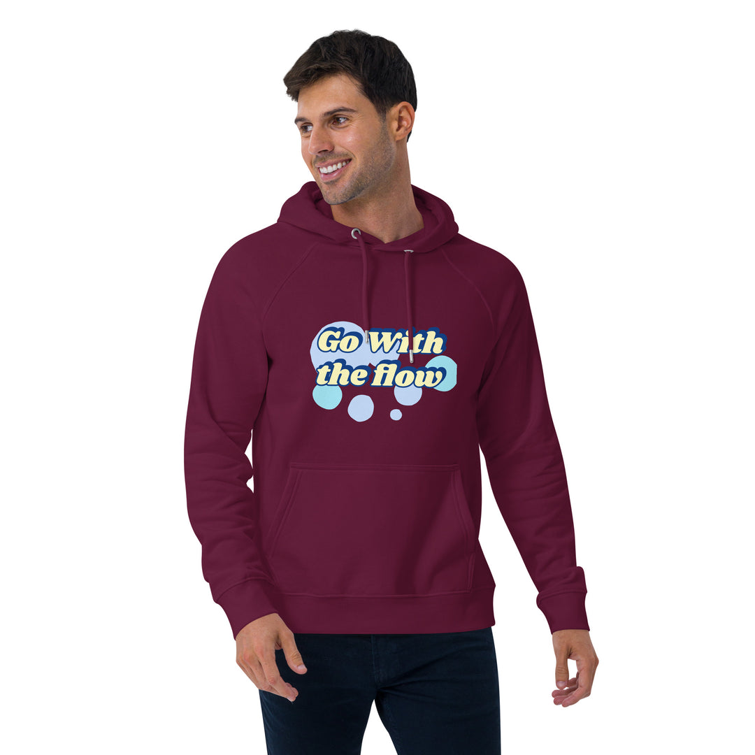 Go with the flow Unisex eco raglan hoodie