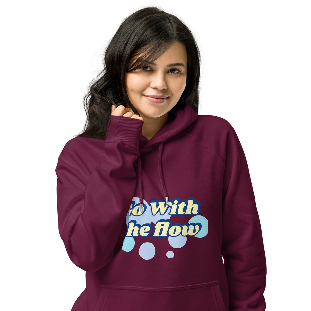 Go with the flow Unisex eco raglan hoodie