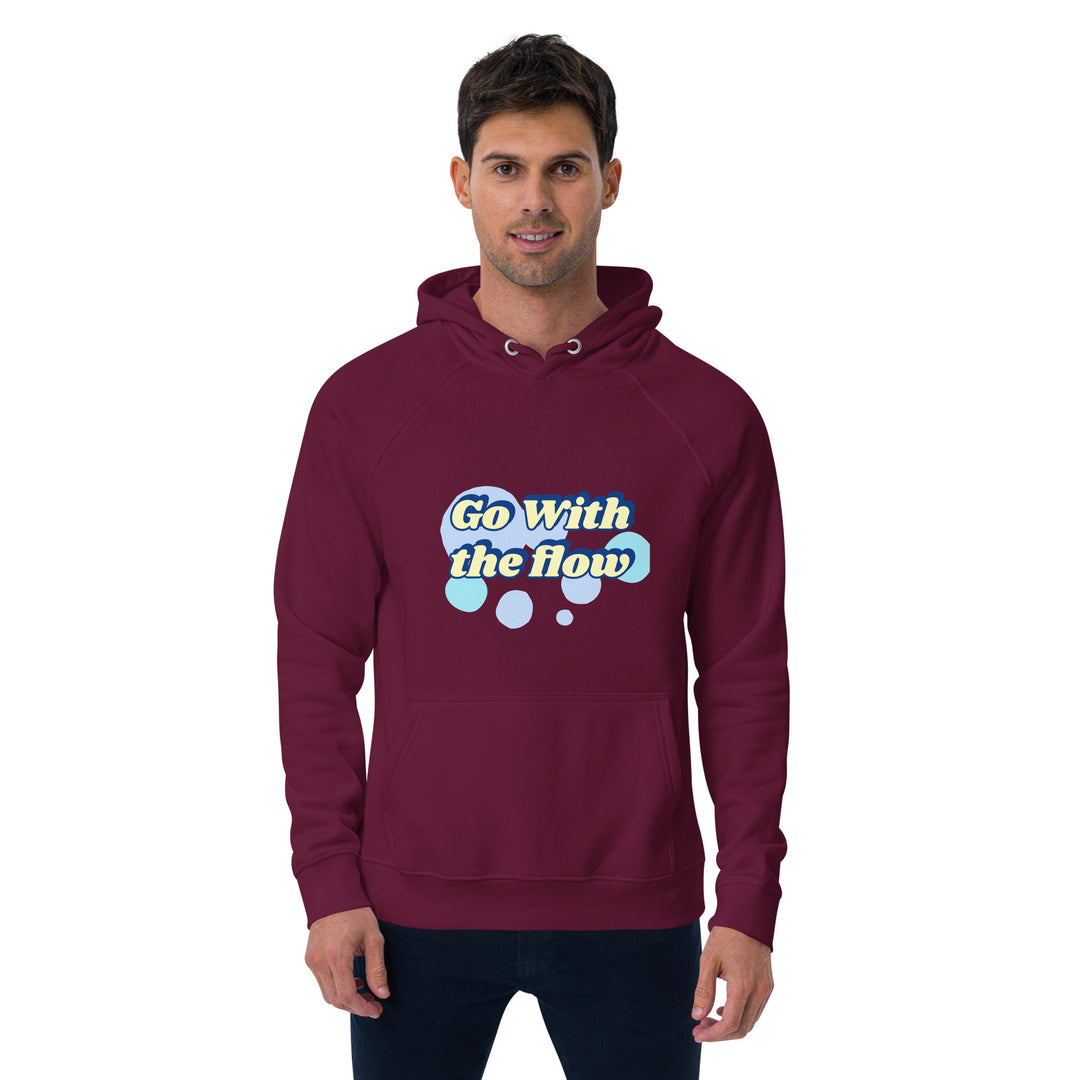 Go with the flow Unisex eco raglan hoodie
