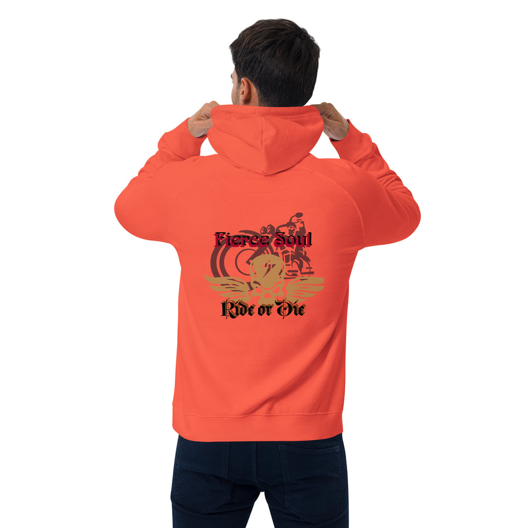 Ride or Die,  Fierce Soul Unisex eco raglan hoodie