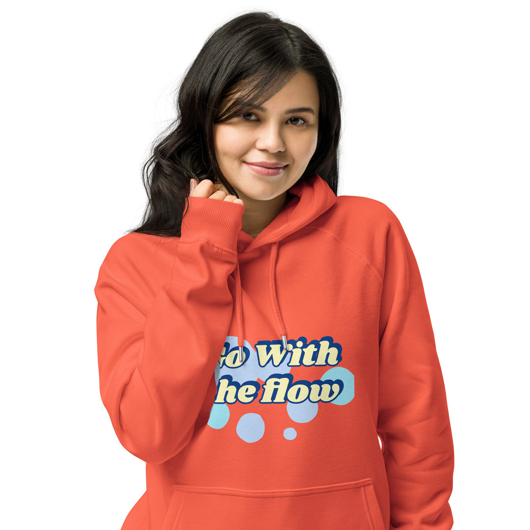 Go with the flow Unisex eco raglan hoodie