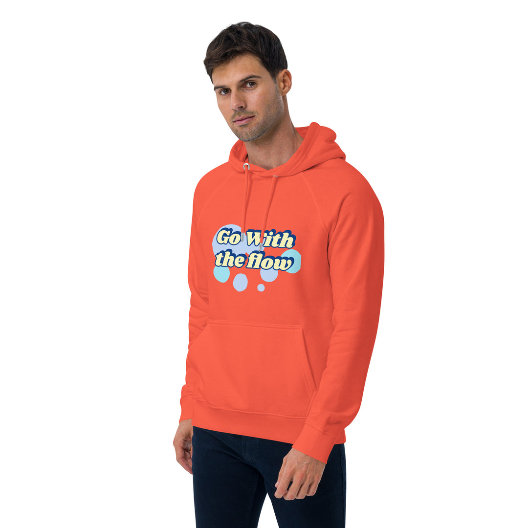 Go with the flow Unisex eco raglan hoodie