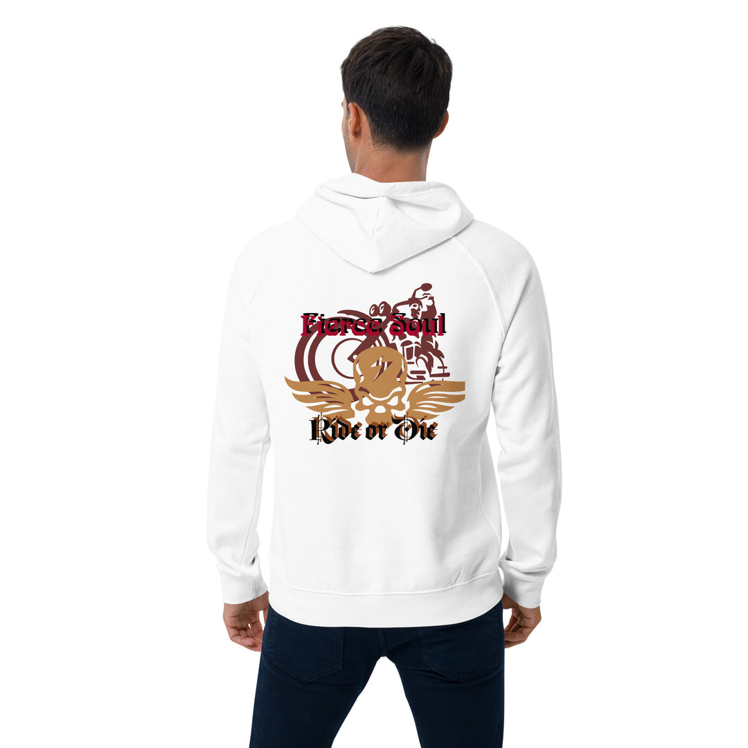 Ride or Die,  Fierce Soul Unisex eco raglan hoodie