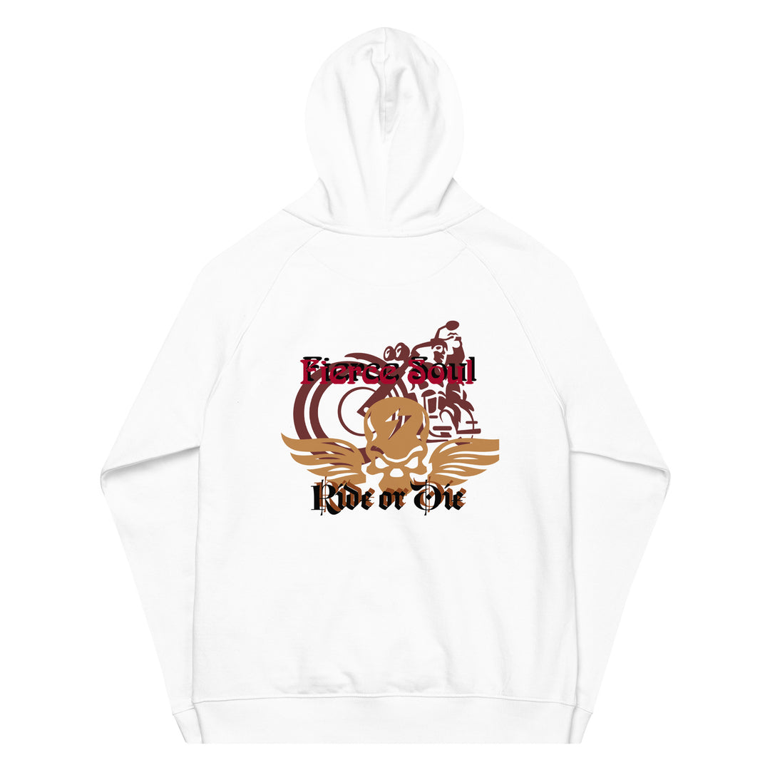 Ride or Die,  Fierce Soul Unisex eco raglan hoodie
