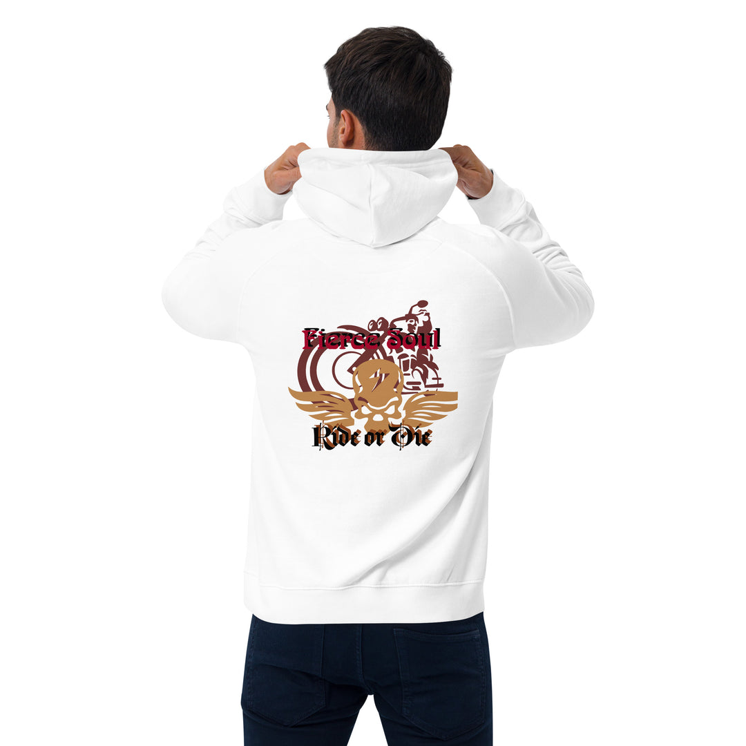 Ride or Die,  Fierce Soul Unisex eco raglan hoodie
