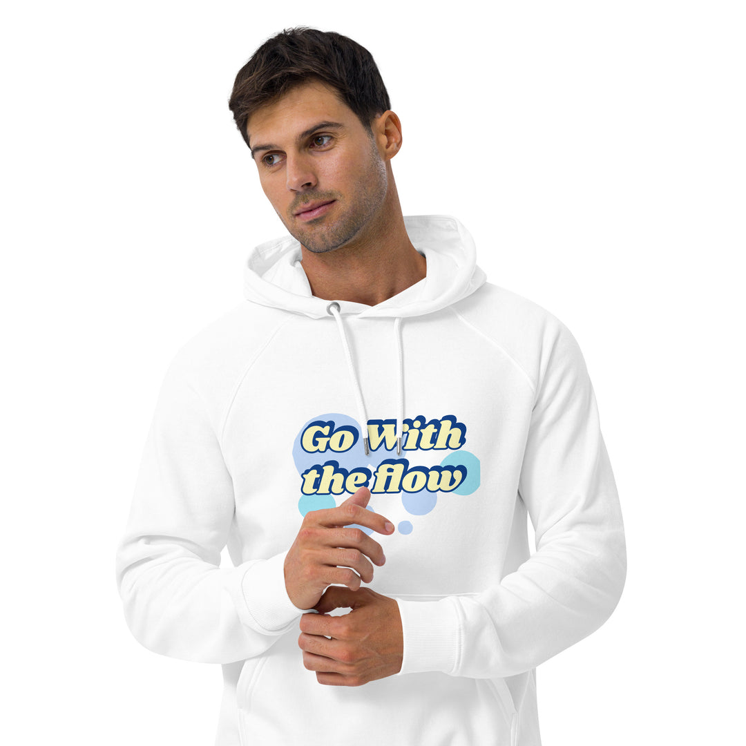 Go with the flow Unisex eco raglan hoodie