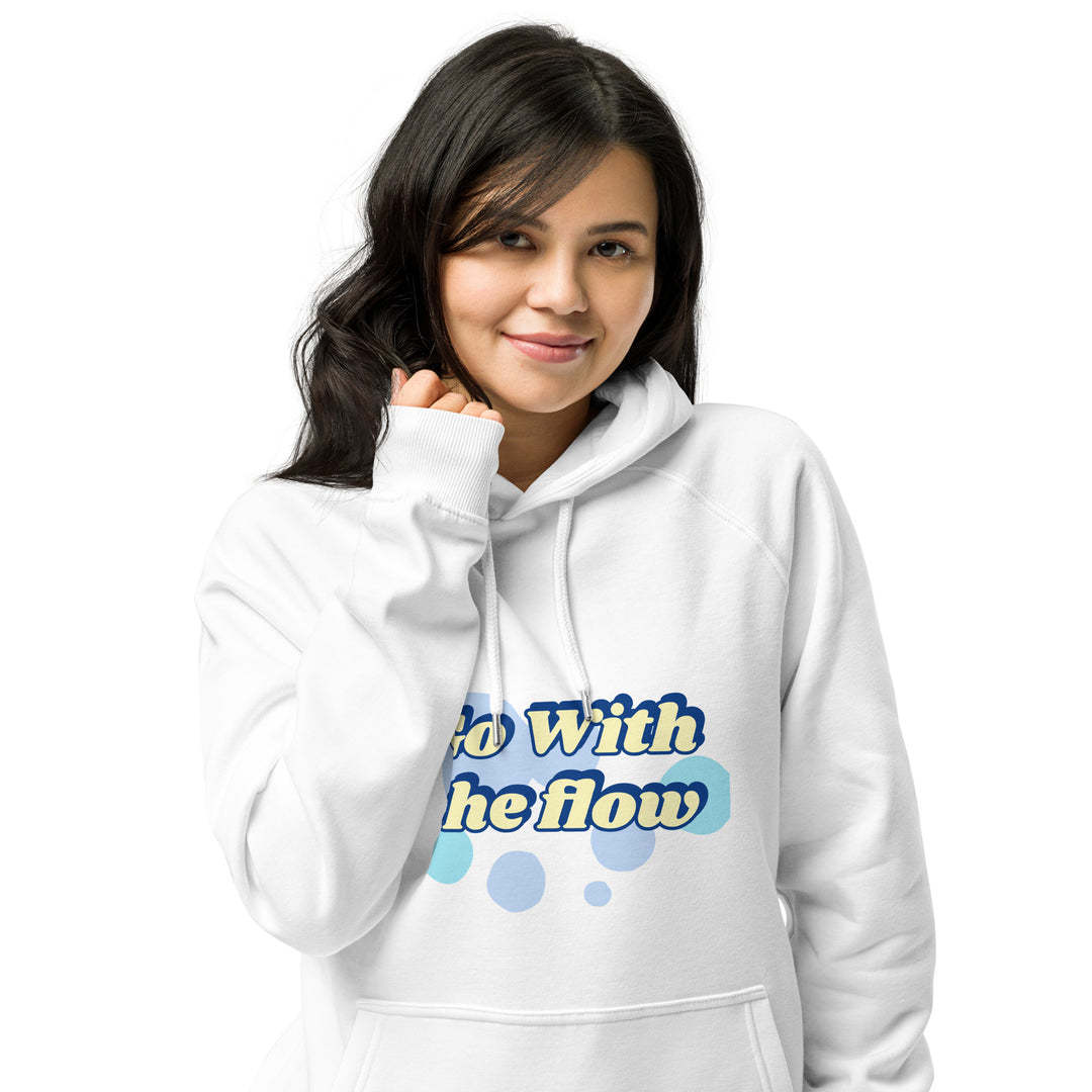Go with the flow Unisex eco raglan hoodie