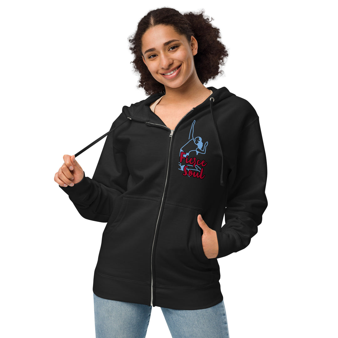 Volleyball Babe, Fierce Soul, Unisex fleece zip up hoodie