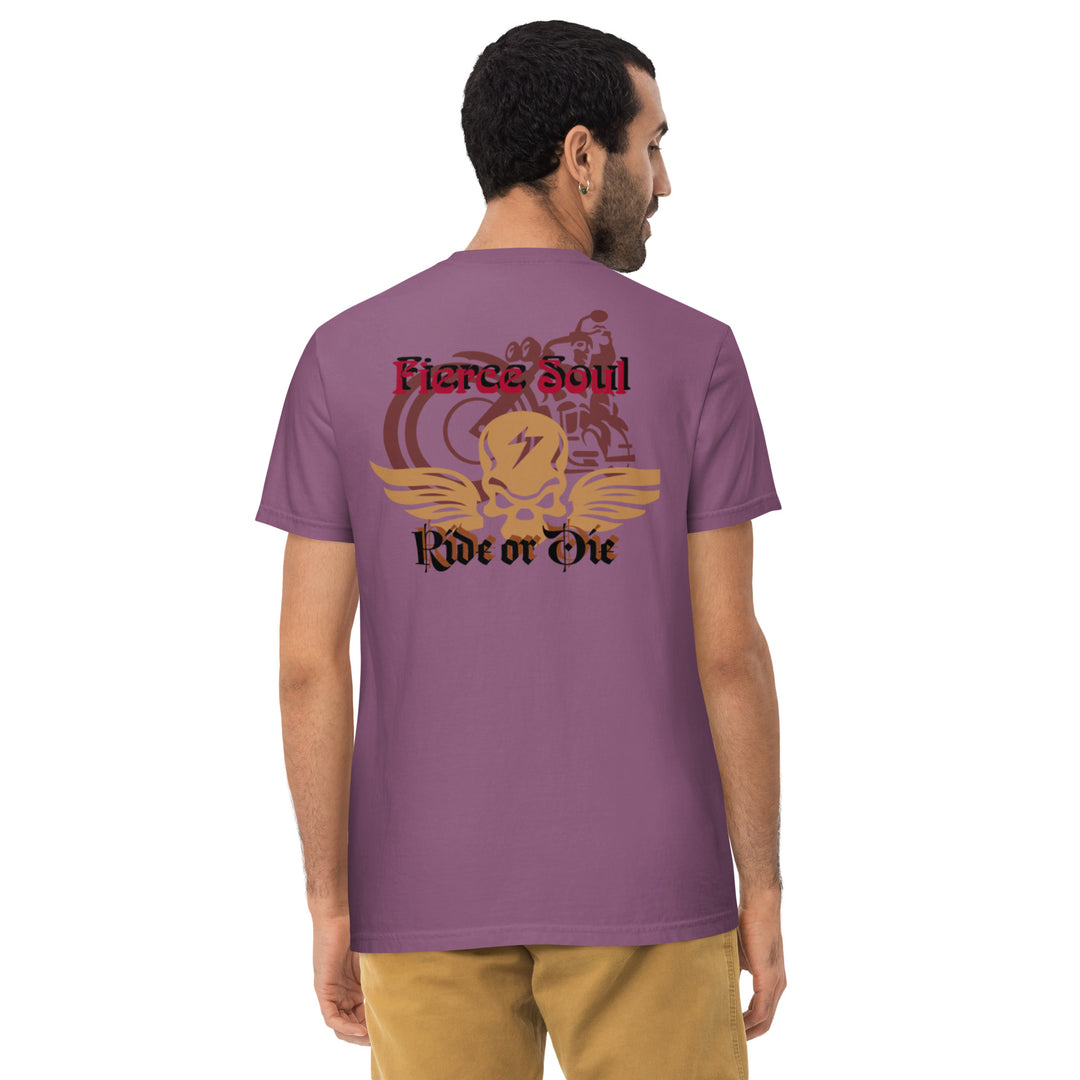 Ride or Die, Fierce Soul Unisex garment-dyed pocket t-shirt