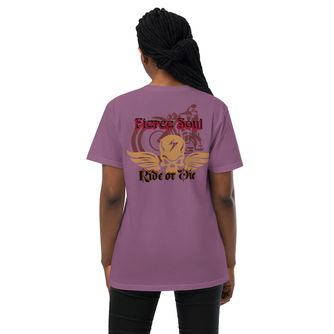 Ride or Die, Fierce Soul Unisex garment-dyed pocket t-shirt