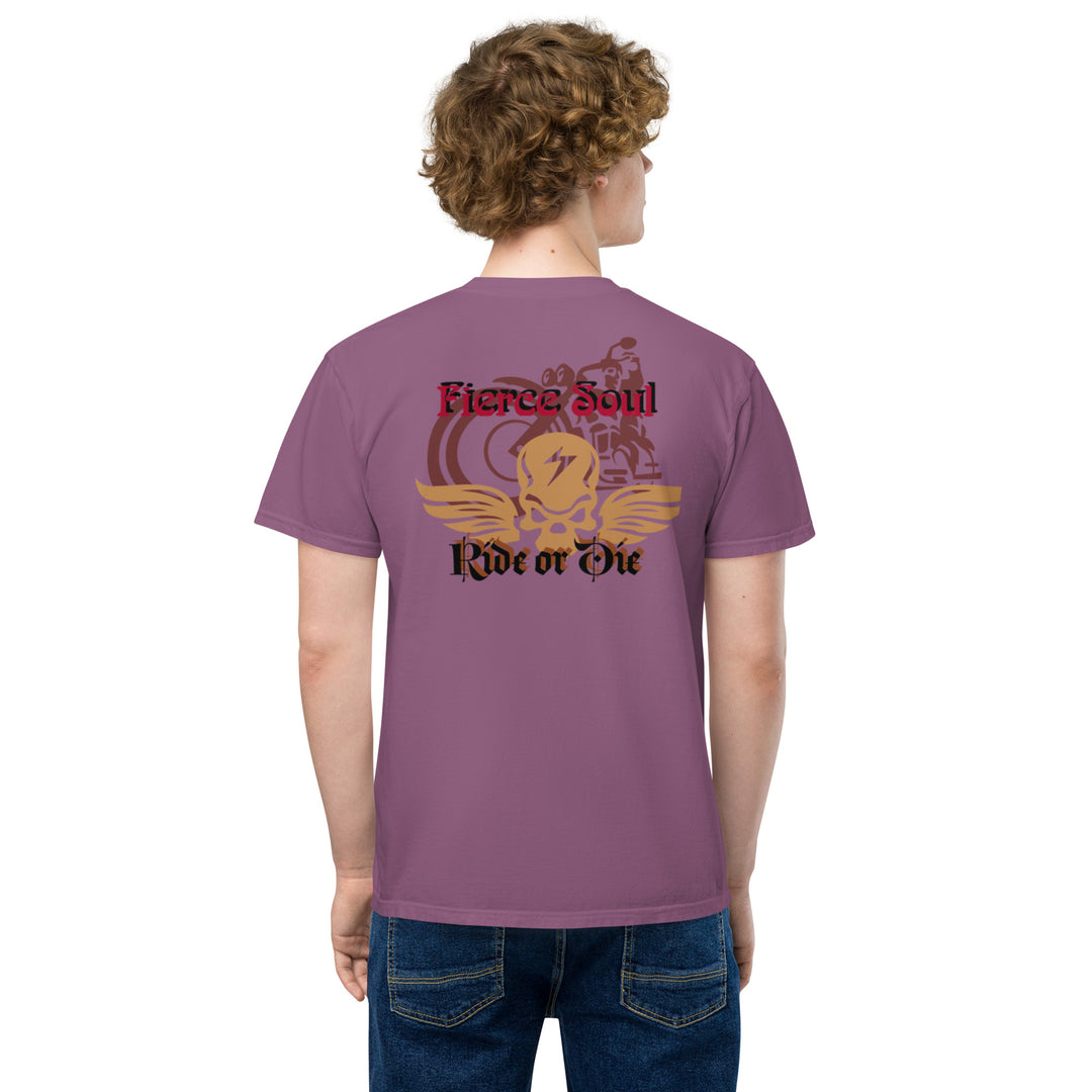 Ride or Die, Fierce Soul Unisex garment-dyed pocket t-shirt