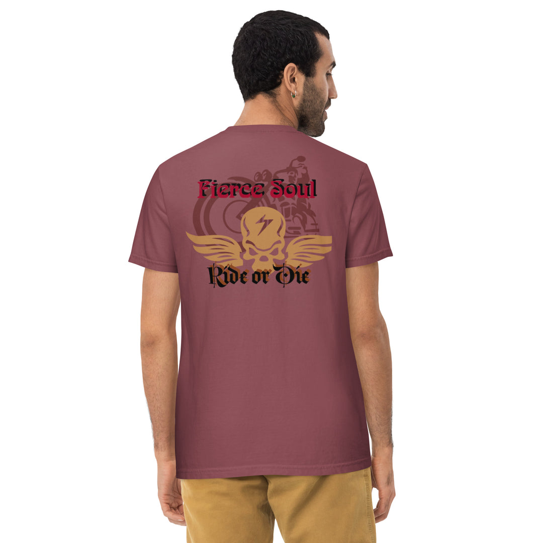 Ride or Die, Fierce Soul Unisex garment-dyed pocket t-shirt