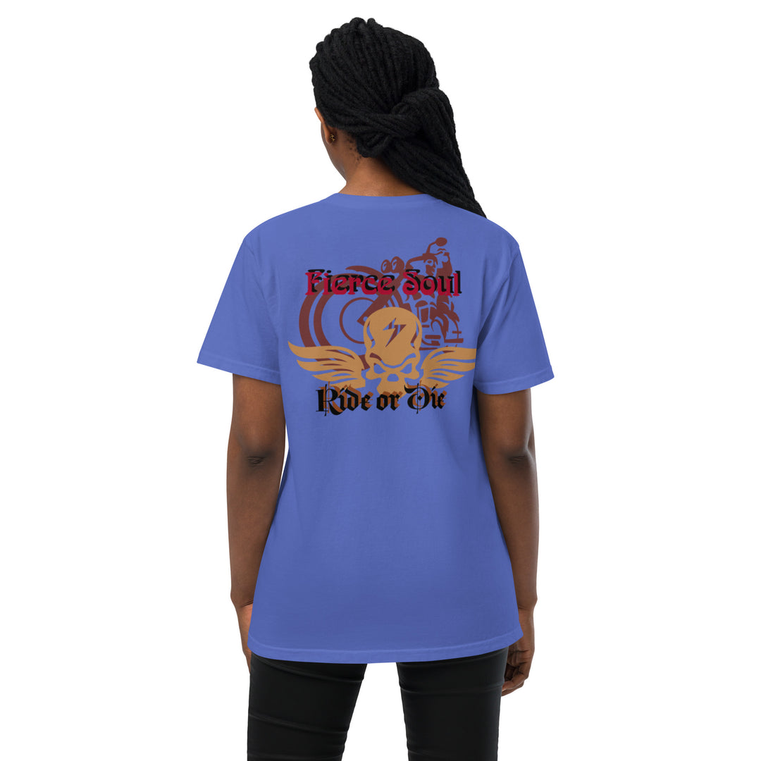 Ride or Die, Fierce Soul Unisex garment-dyed pocket t-shirt