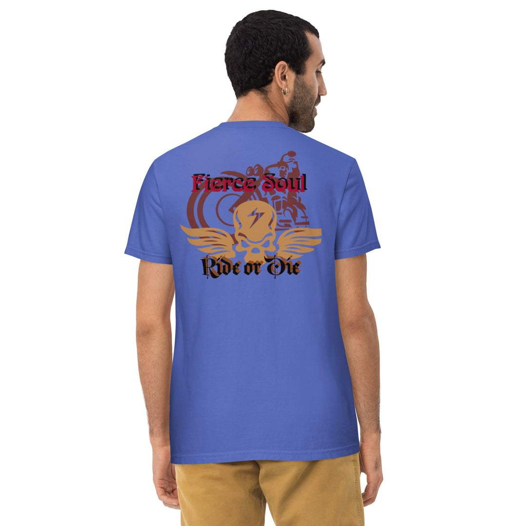 Ride or Die, Fierce Soul Unisex garment-dyed pocket t-shirt