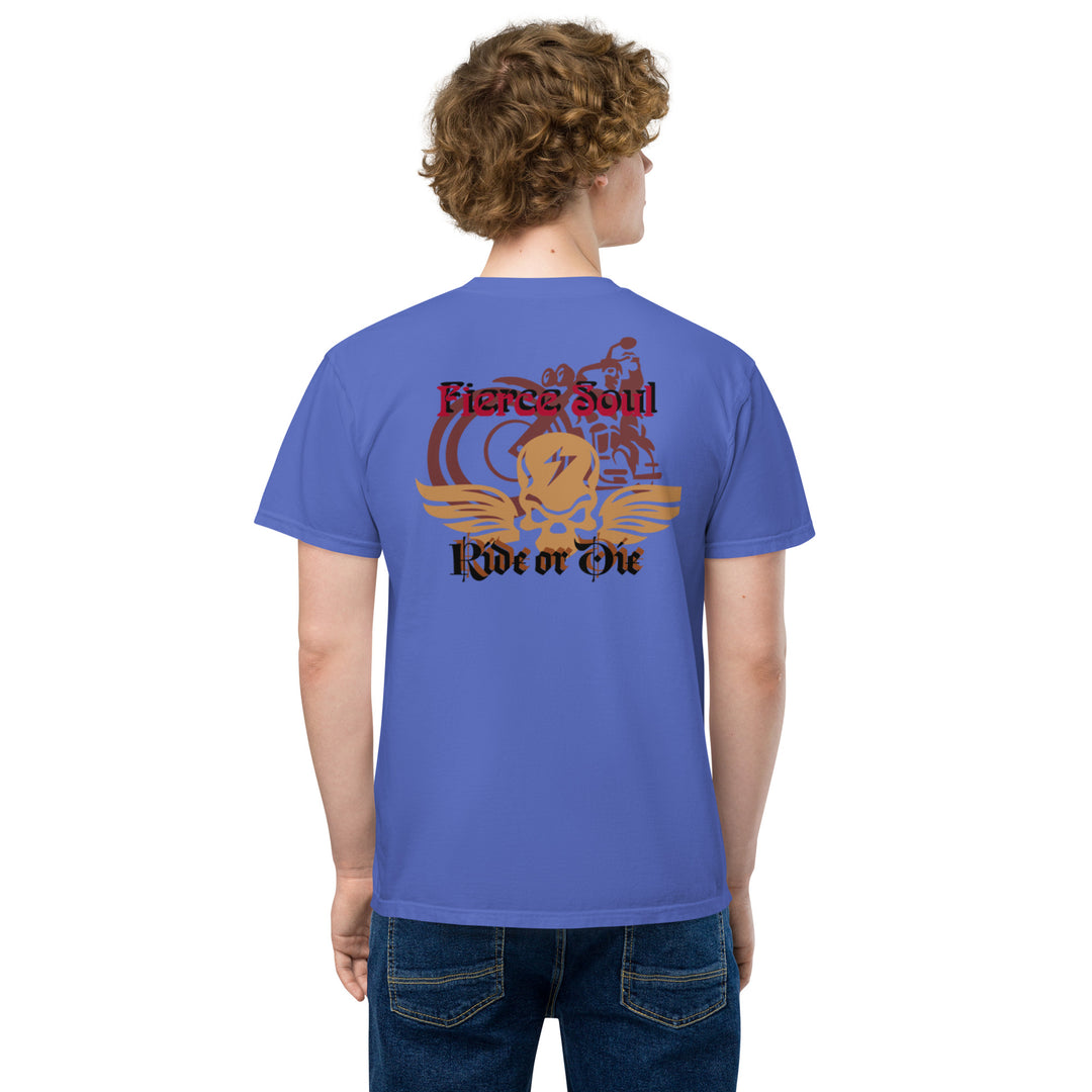 Ride or Die, Fierce Soul Unisex garment-dyed pocket t-shirt