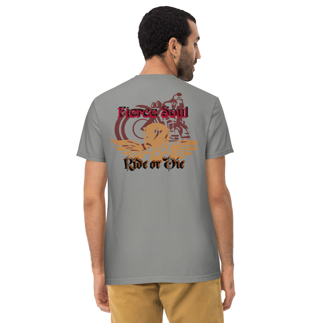 Ride or Die, Fierce Soul Unisex garment-dyed pocket t-shirt