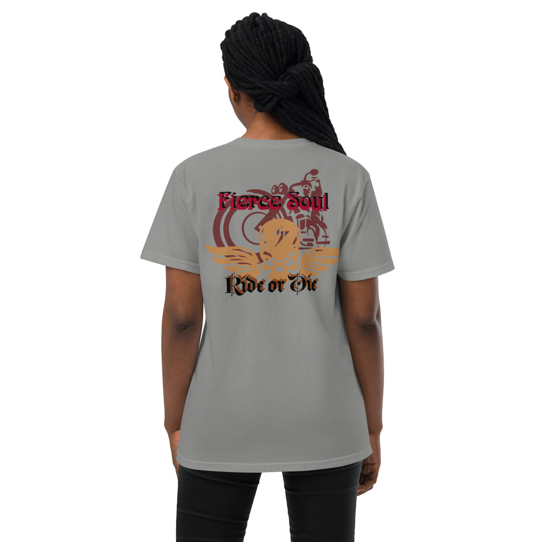 Ride or Die, Fierce Soul Unisex garment-dyed pocket t-shirt