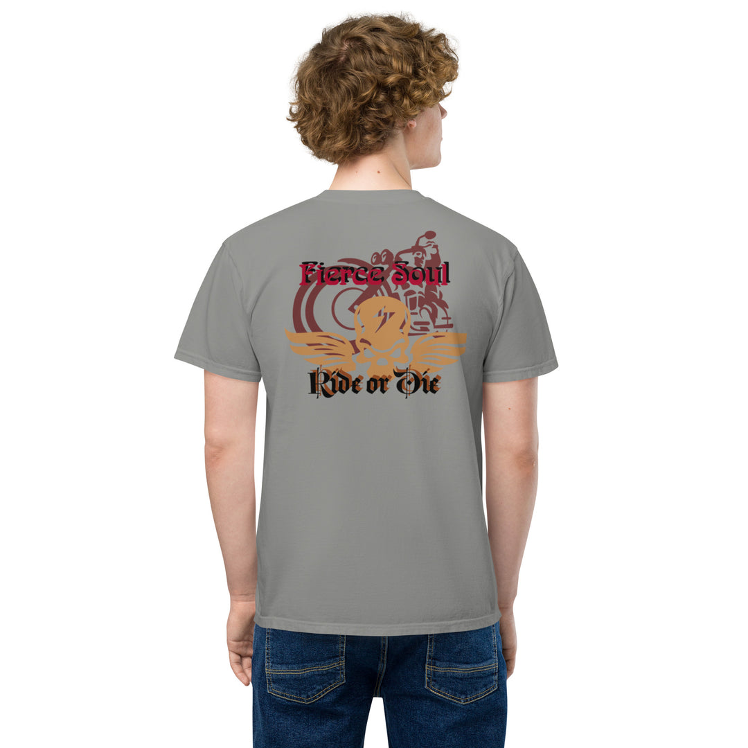 Ride or Die, Fierce Soul Unisex garment-dyed pocket t-shirt