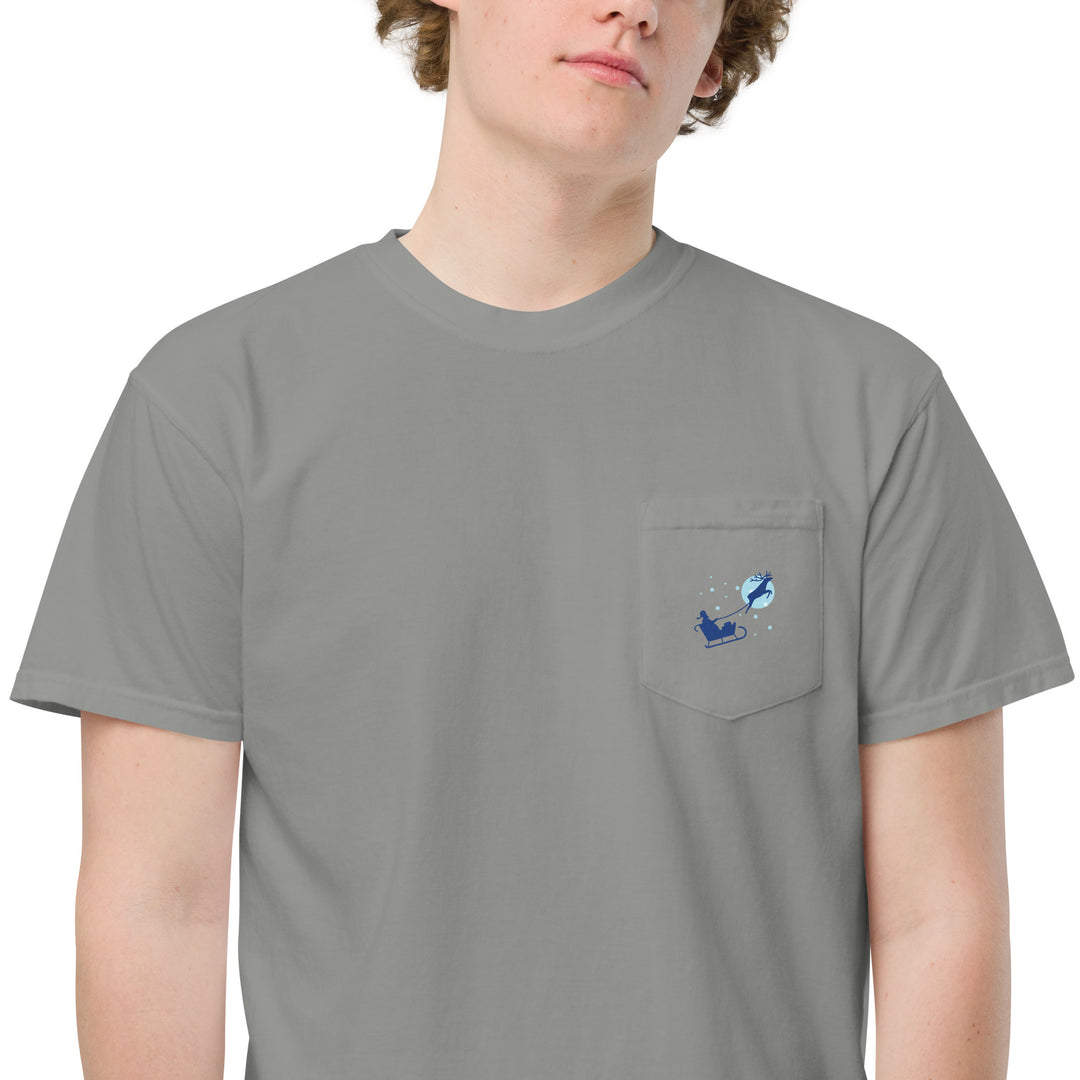 Alpaca'in Christmas Hos Unisex garment-dyed pocket t-shirt