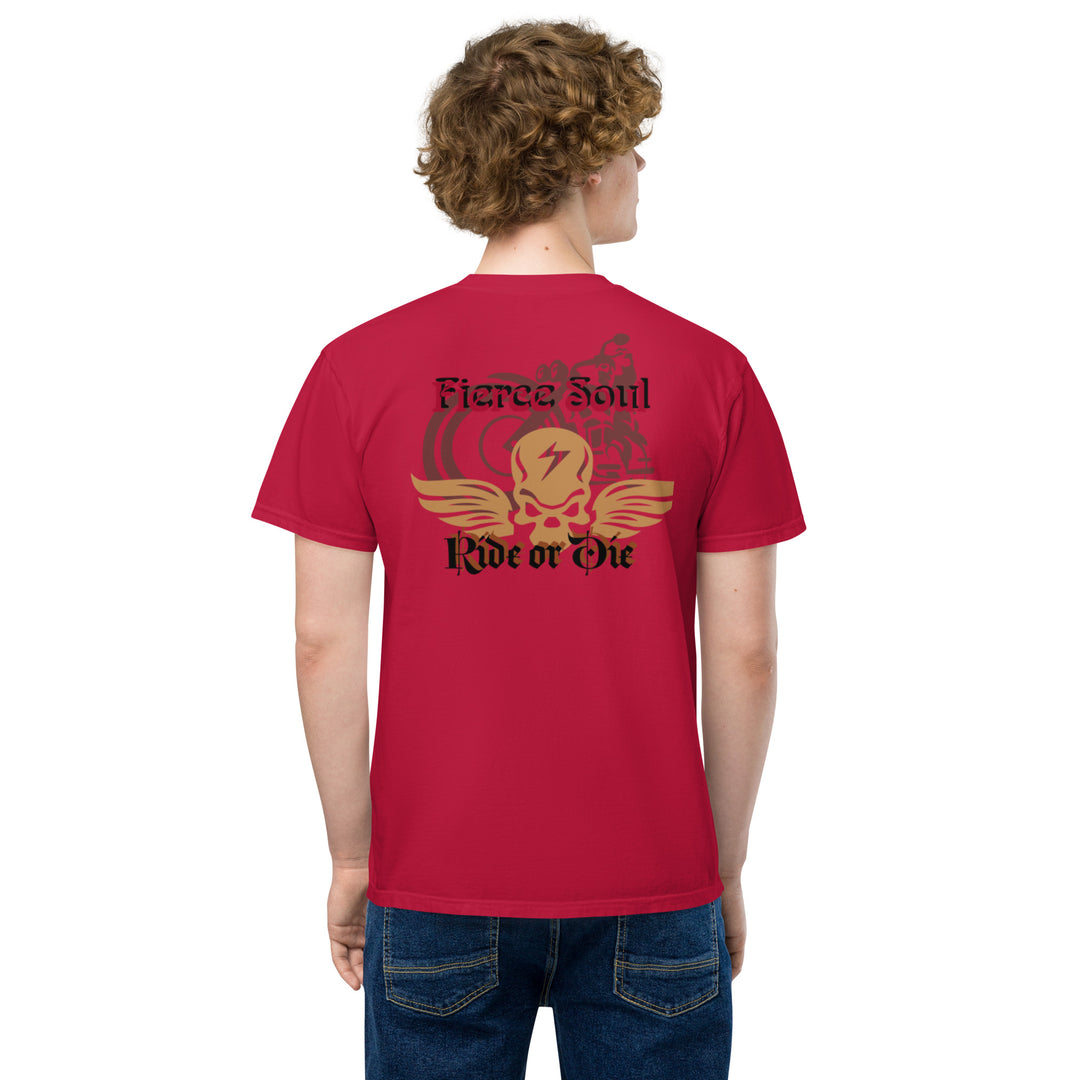 Ride or Die, Fierce Soul Unisex garment-dyed pocket t-shirt