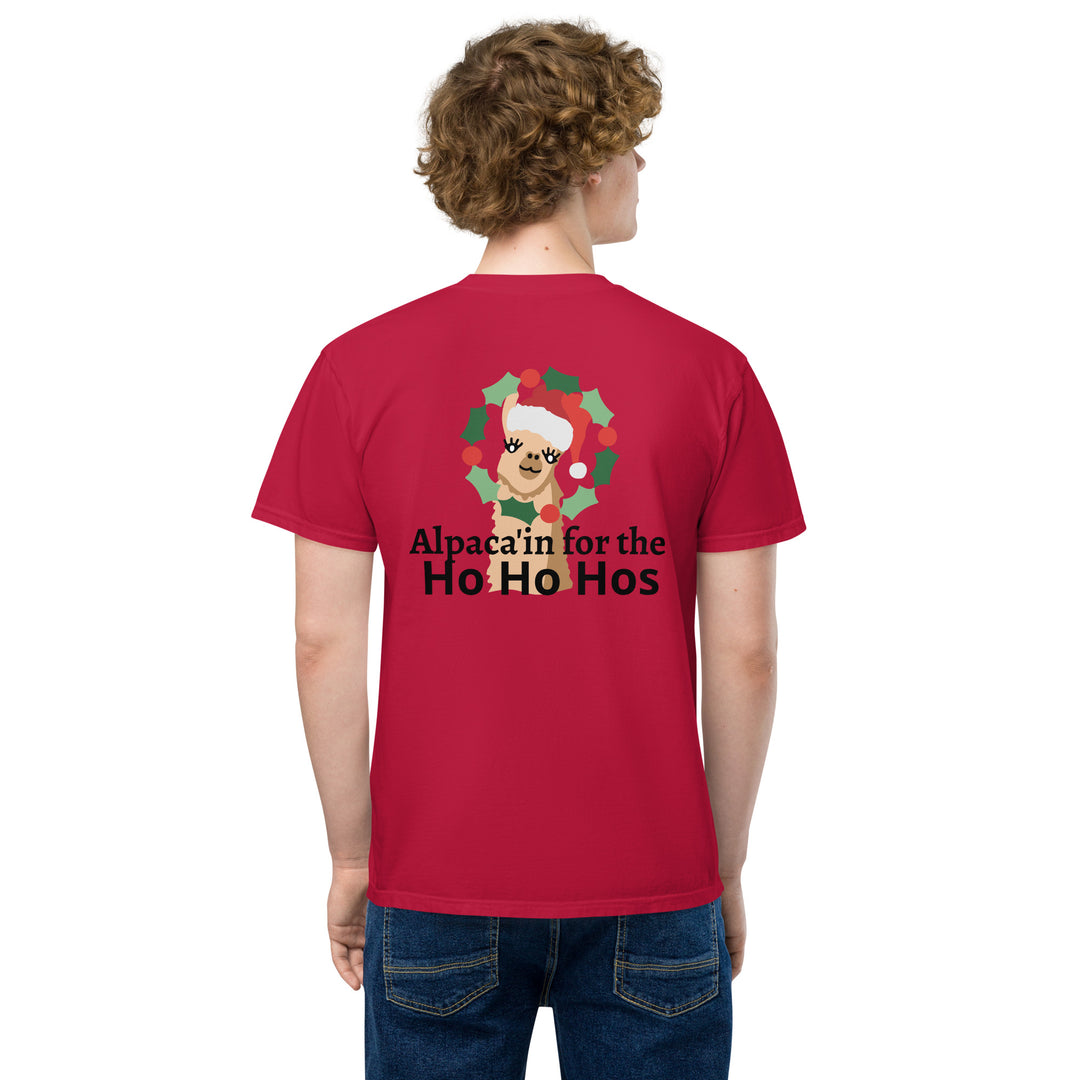 Alpaca'in Christmas Hos Unisex garment-dyed pocket t-shirt