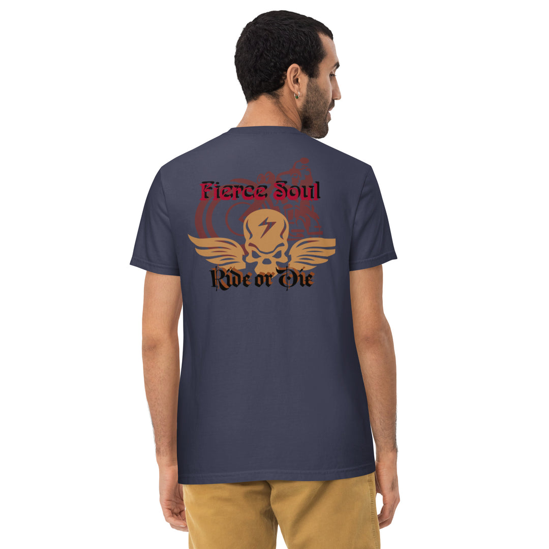 Ride or Die, Fierce Soul Unisex garment-dyed pocket t-shirt