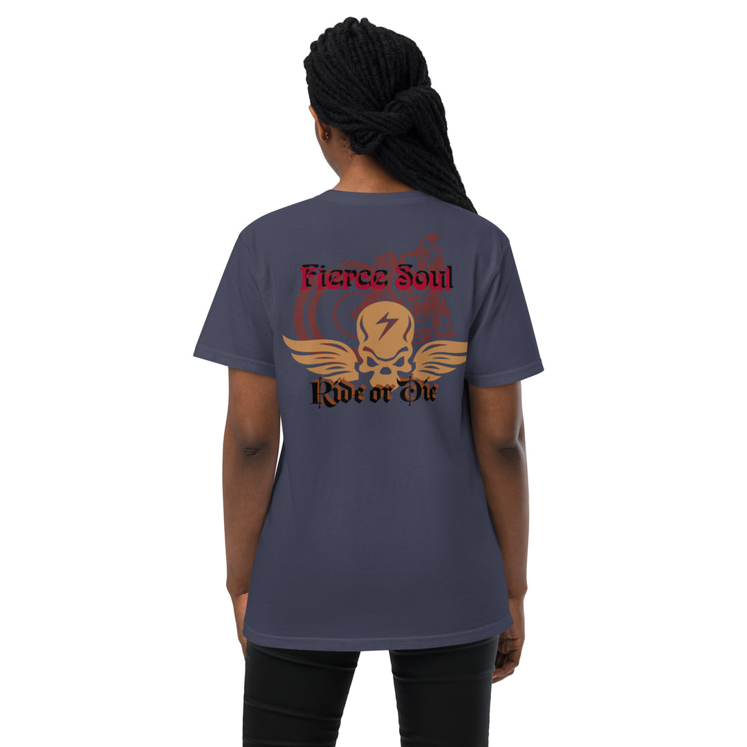 Ride or Die, Fierce Soul Unisex garment-dyed pocket t-shirt