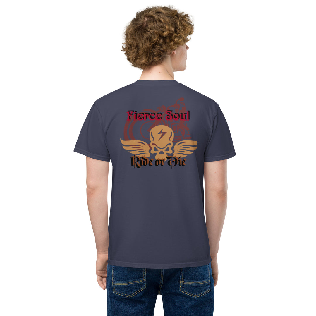 Ride or Die, Fierce Soul Unisex garment-dyed pocket t-shirt