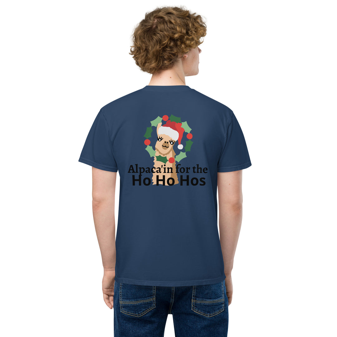 Alpaca'in Christmas Hos Unisex garment-dyed pocket t-shirt