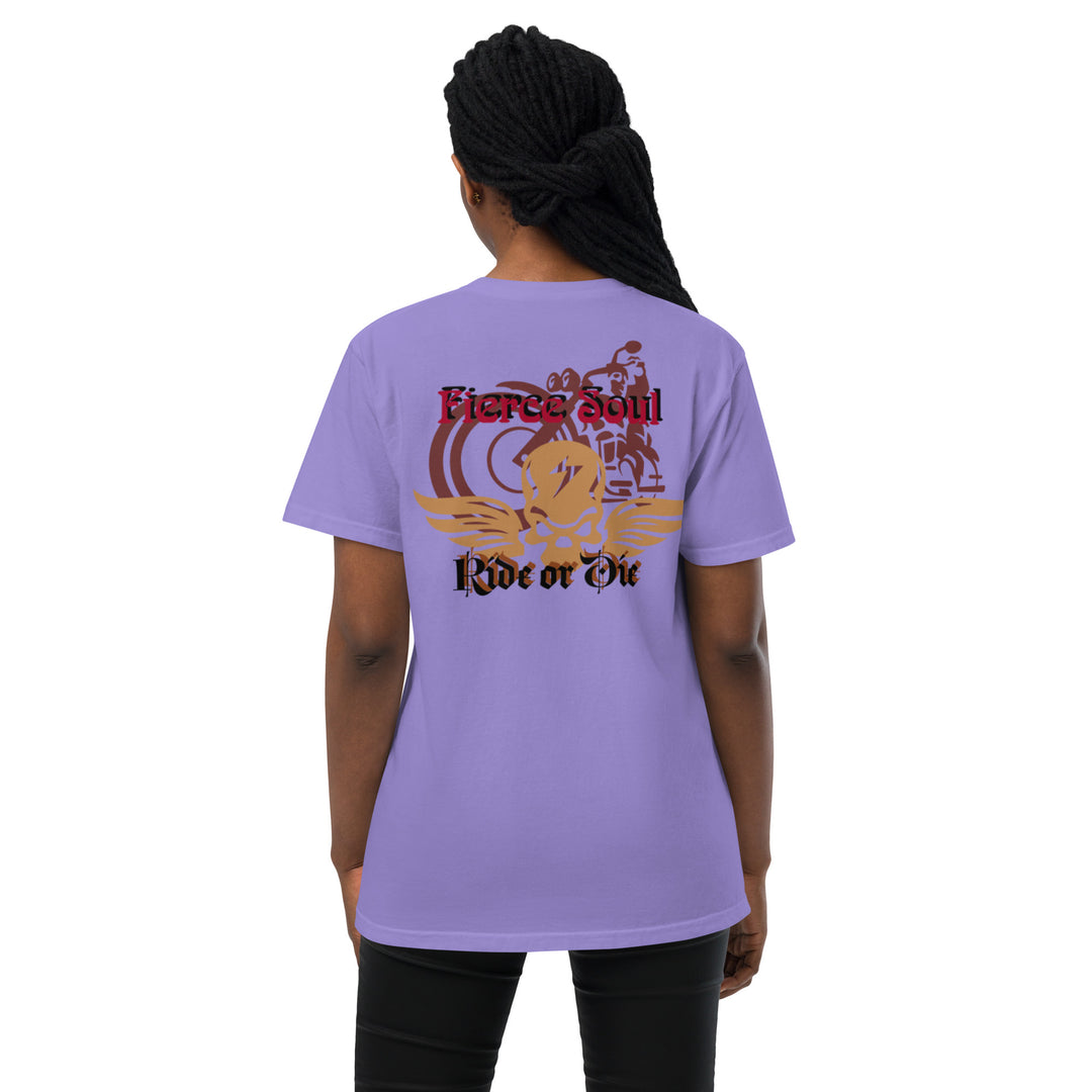 Ride or Die, Fierce Soul Unisex garment-dyed pocket t-shirt