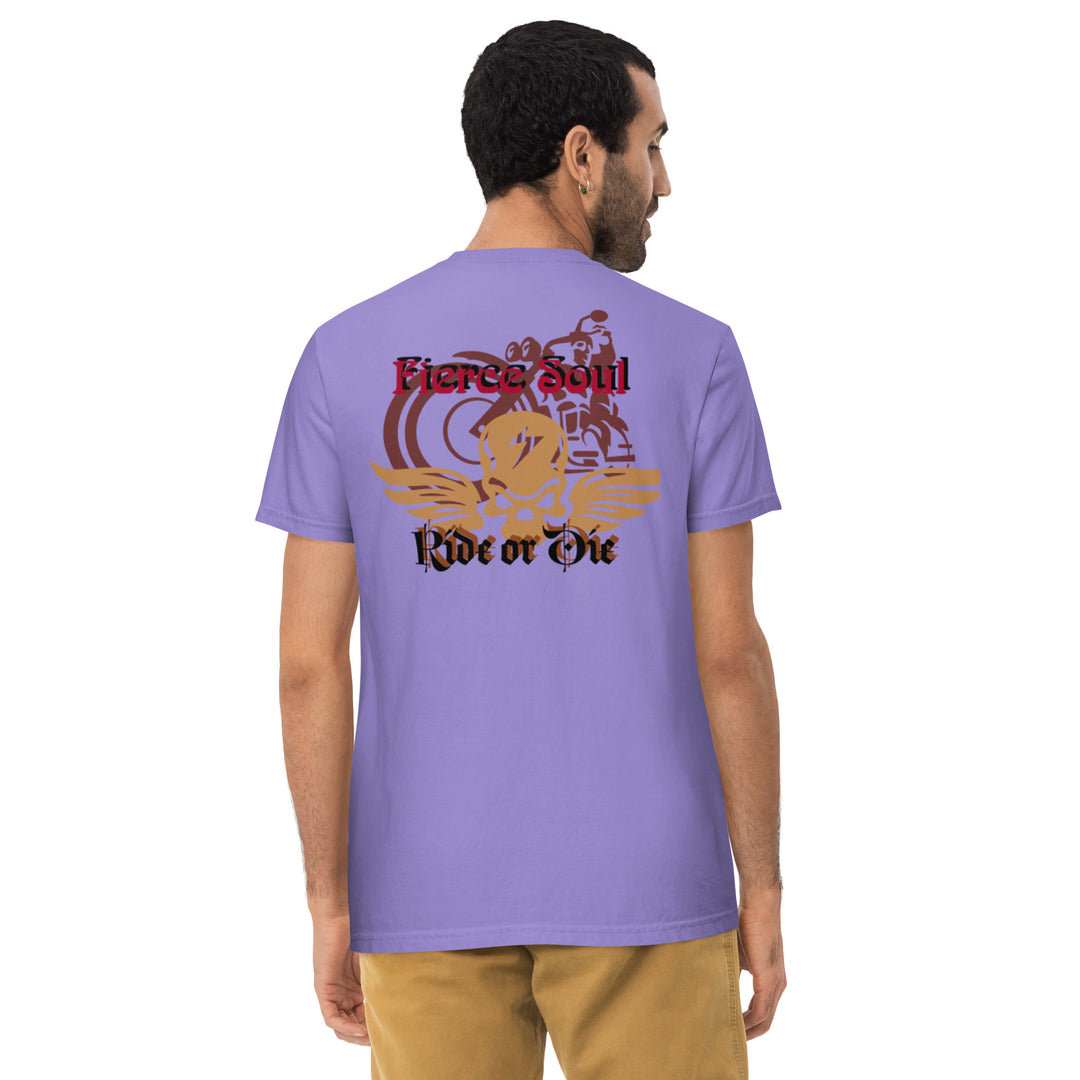 Ride or Die, Fierce Soul Unisex garment-dyed pocket t-shirt