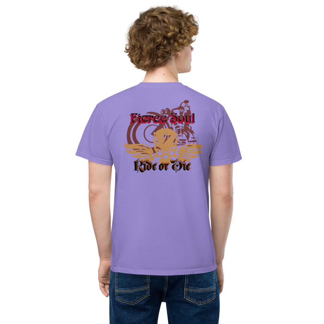 Ride or Die, Fierce Soul Unisex garment-dyed pocket t-shirt