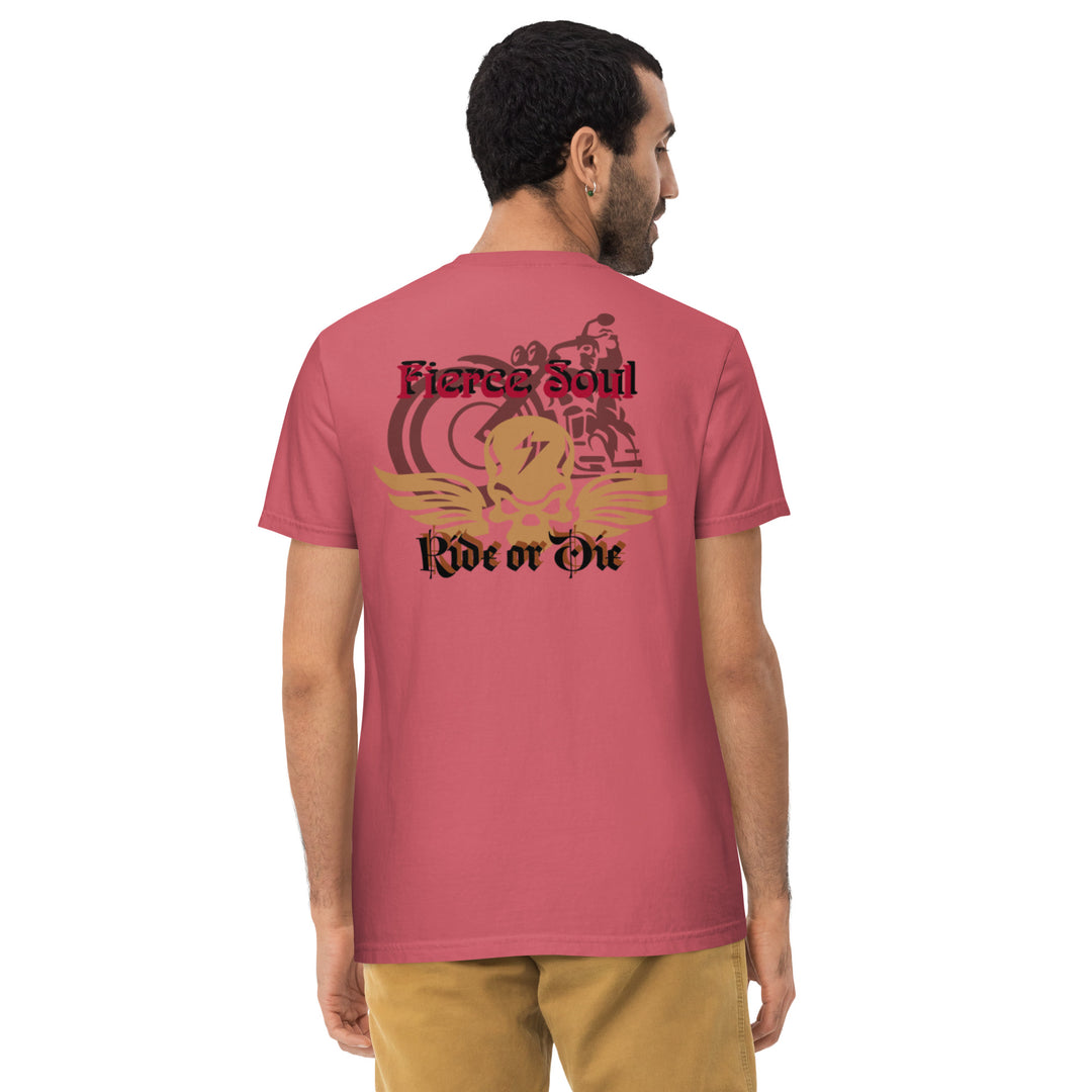Ride or Die, Fierce Soul Unisex garment-dyed pocket t-shirt
