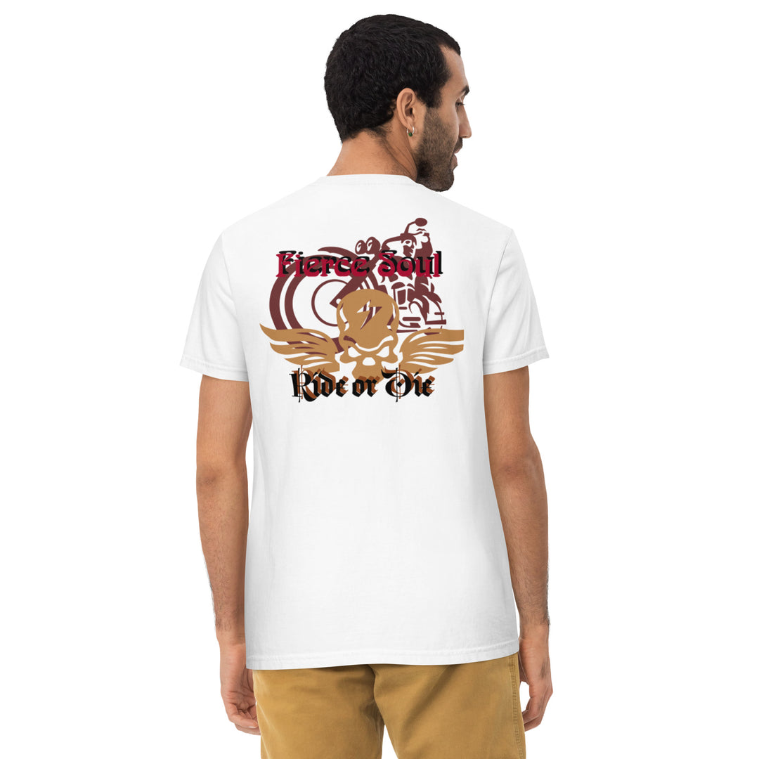 Ride or Die, Fierce Soul Unisex garment-dyed pocket t-shirt