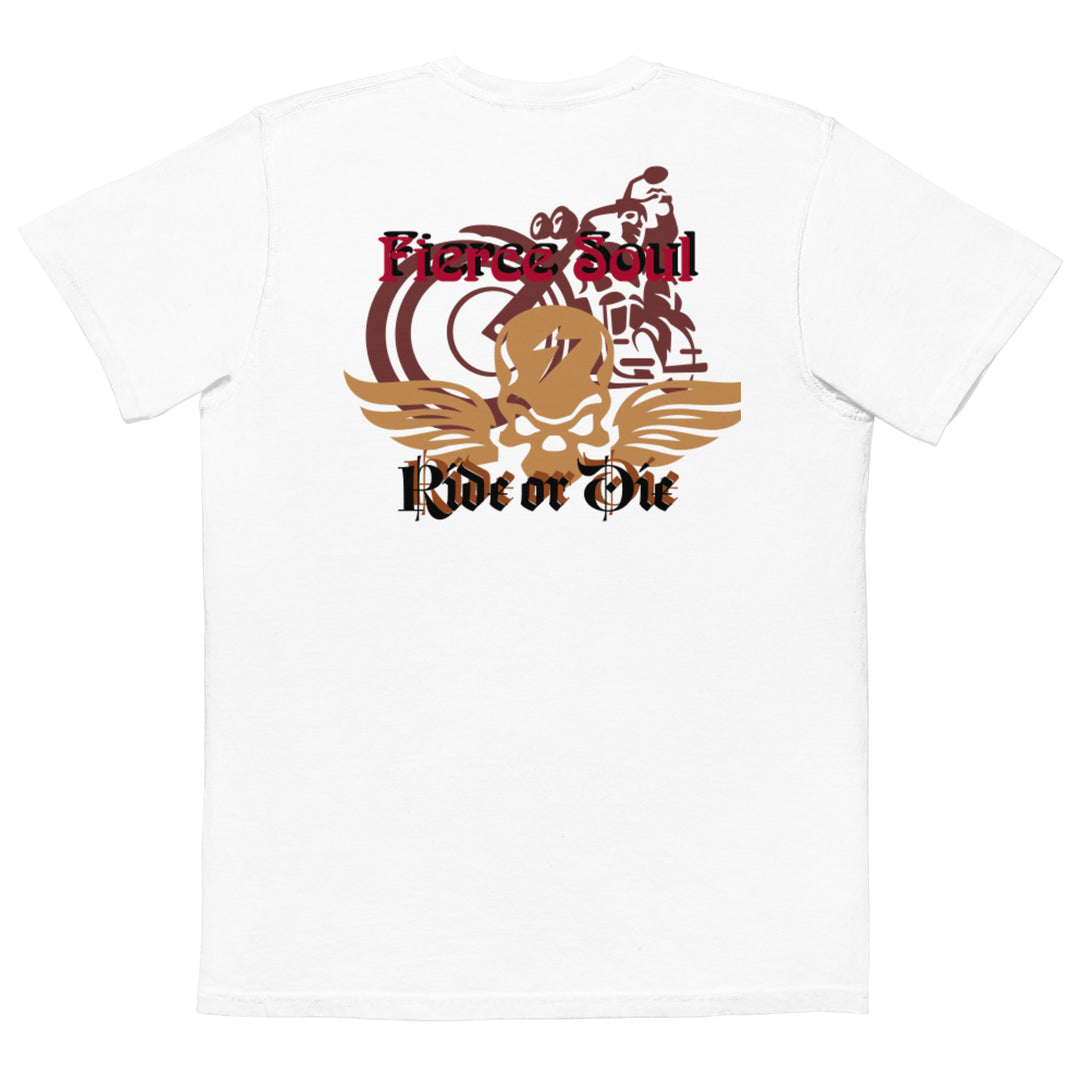 Ride or Die, Fierce Soul Unisex garment-dyed pocket t-shirt