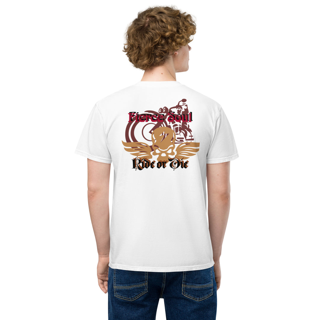 Ride or Die, Fierce Soul Unisex garment-dyed pocket t-shirt