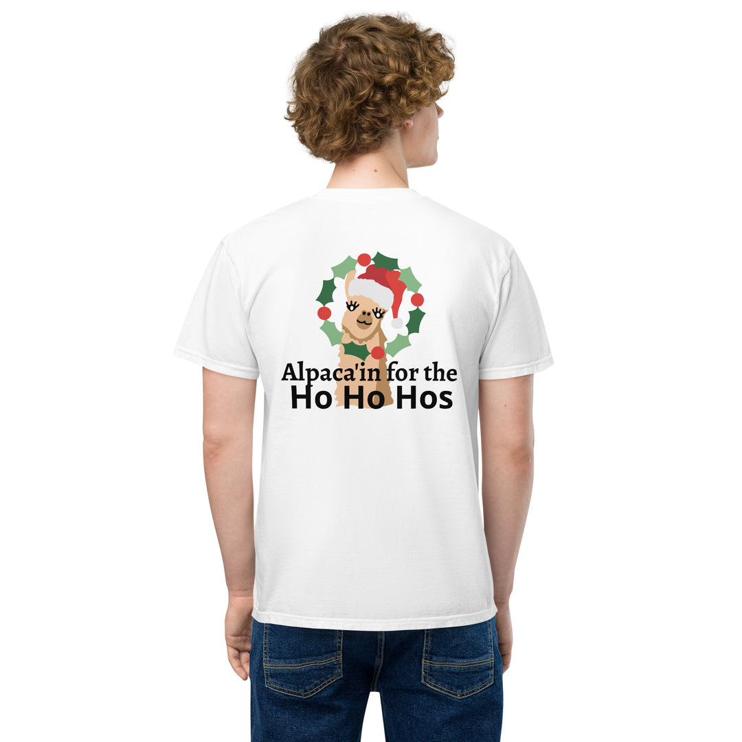 Alpaca'in Christmas Hos Unisex garment-dyed pocket t-shirt