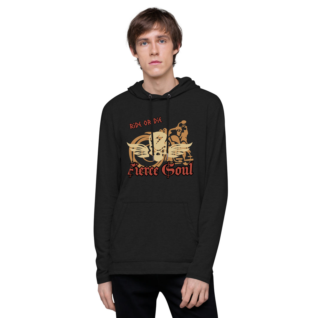 Ride or Die , Fierce Soul, Unisex Lightweight Hoodie