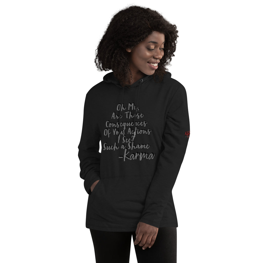 Tree of life shaped Karma, Unisex Lightweight Hoodie