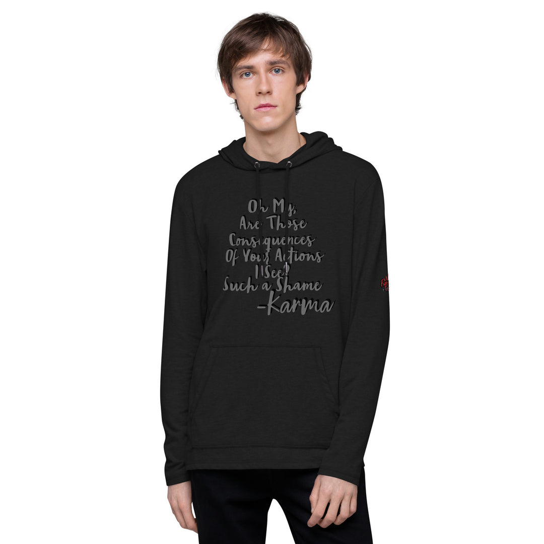 Tree of life shaped Karma, Unisex Lightweight Hoodie