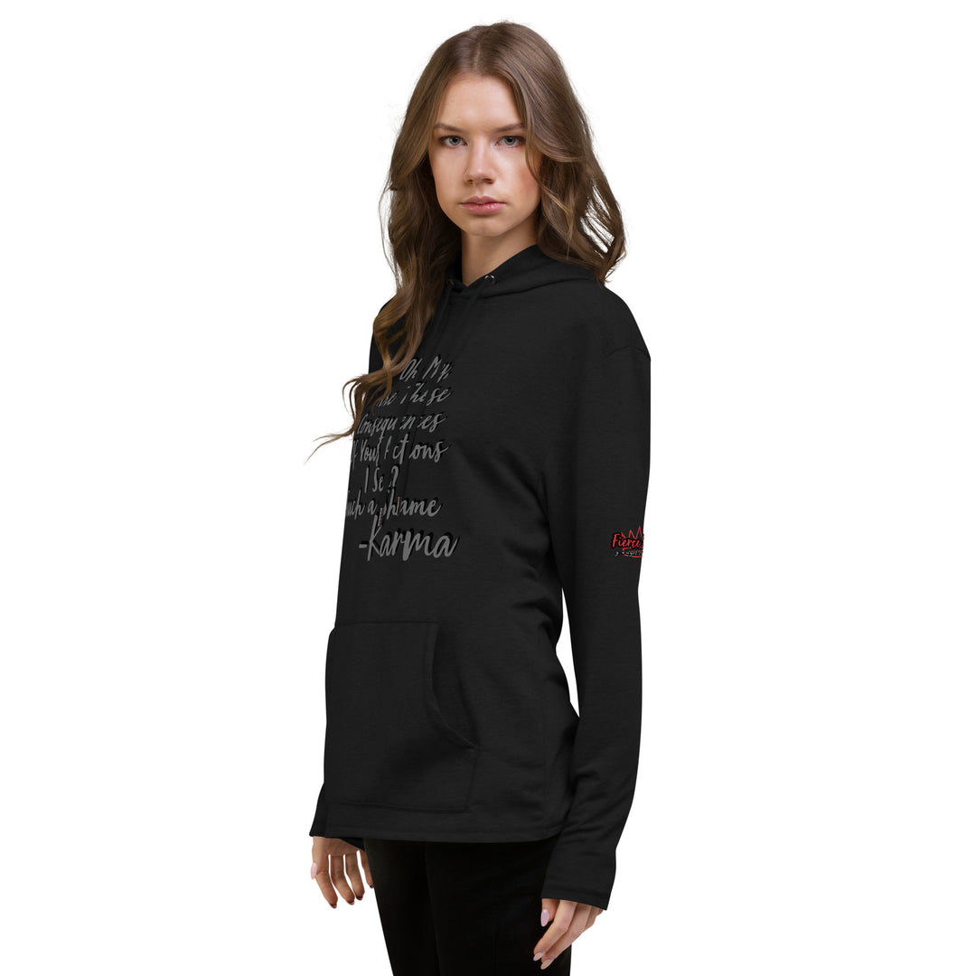 Tree of life shaped Karma, Unisex Lightweight Hoodie