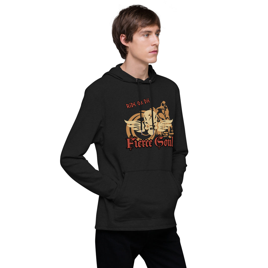 Ride or Die , Fierce Soul, Unisex Lightweight Hoodie