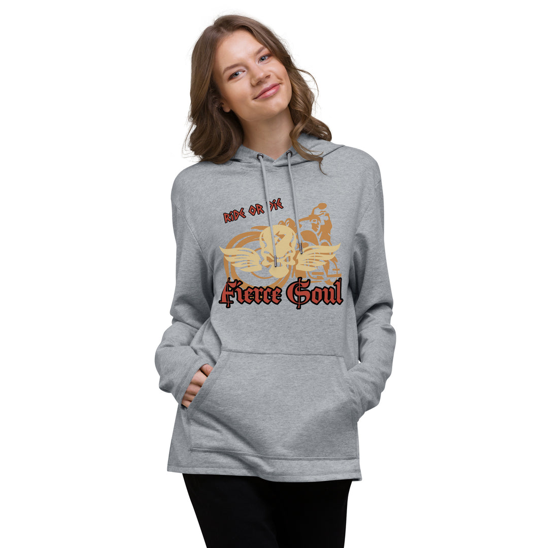 Ride or Die , Fierce Soul, Unisex Lightweight Hoodie