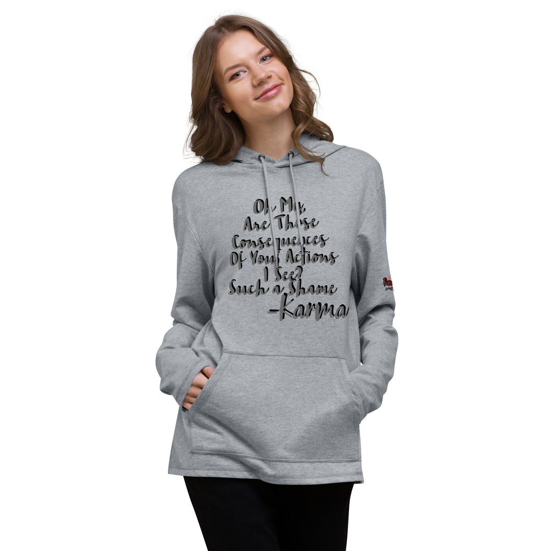 Tree of life shaped Karma, Unisex Lightweight Hoodie
