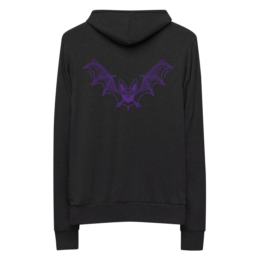 Purple Flying Bat Unisex zip hoodie