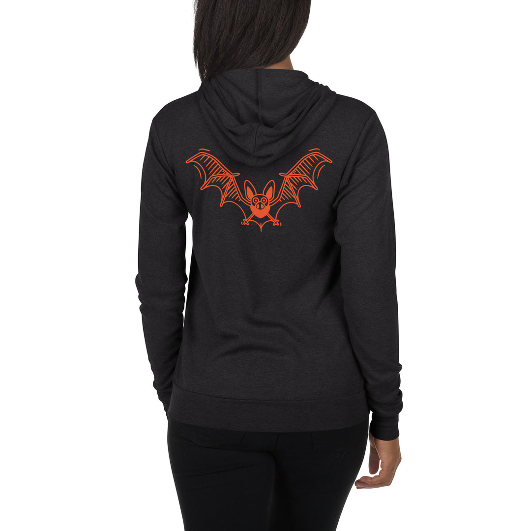 Halloween Flying Bat Unisex zip hoodie