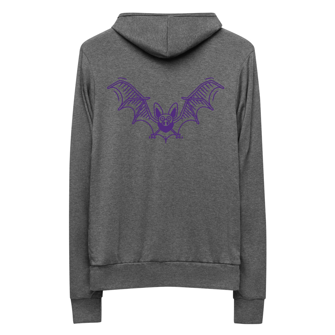 Purple Flying Bat Unisex zip hoodie