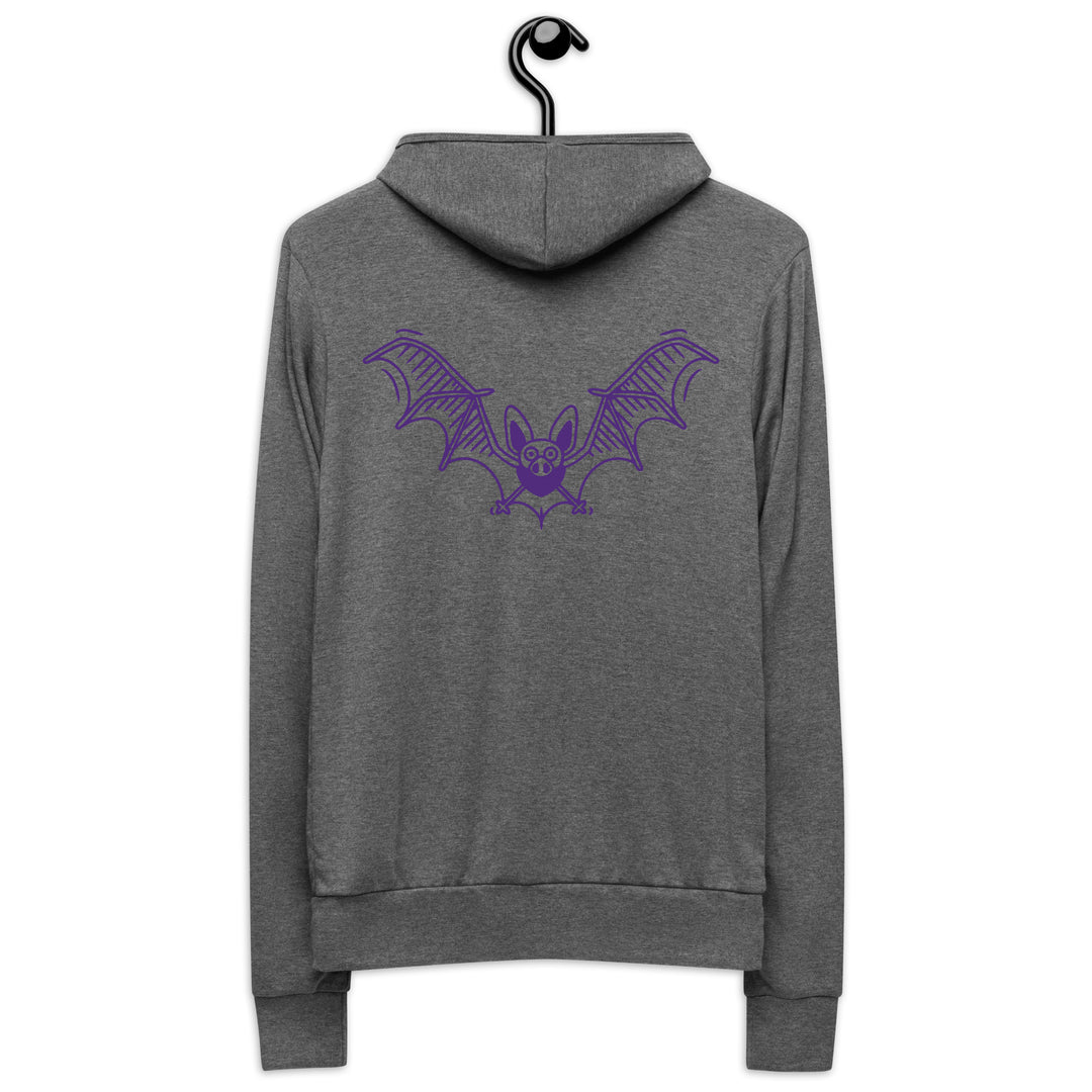 Purple Flying Bat Unisex zip hoodie
