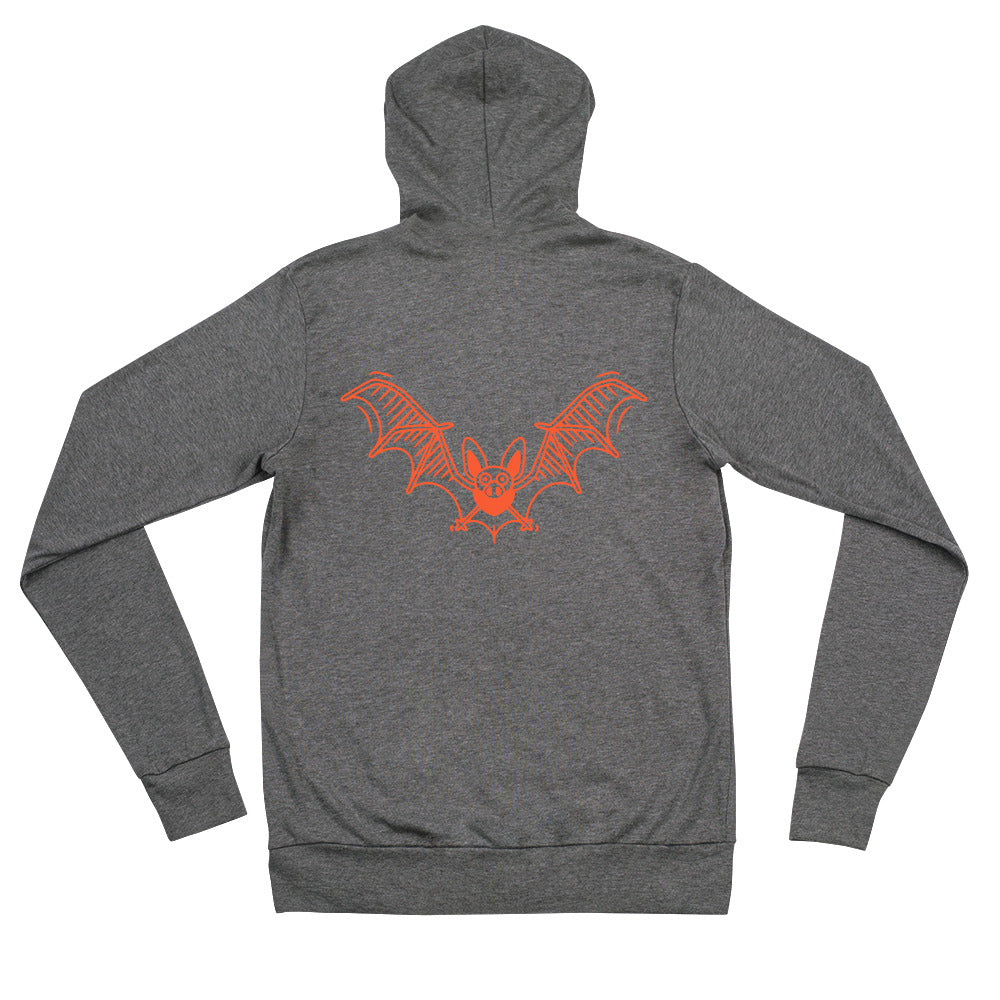 Halloween Flying Bat Unisex zip hoodie