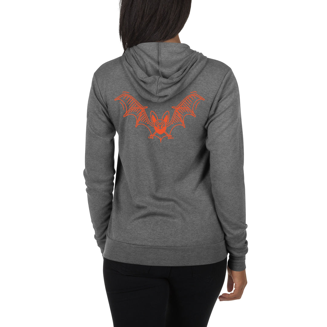 Halloween Flying Bat Unisex zip hoodie